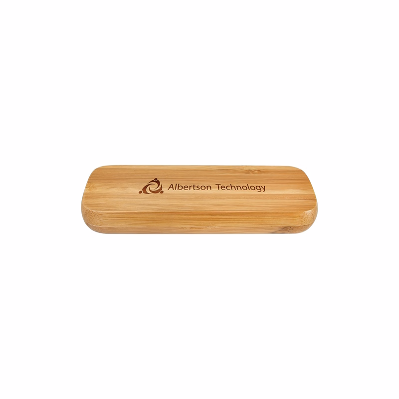 6 3/4" x 2 1/8" Bamboo Single Pen Case