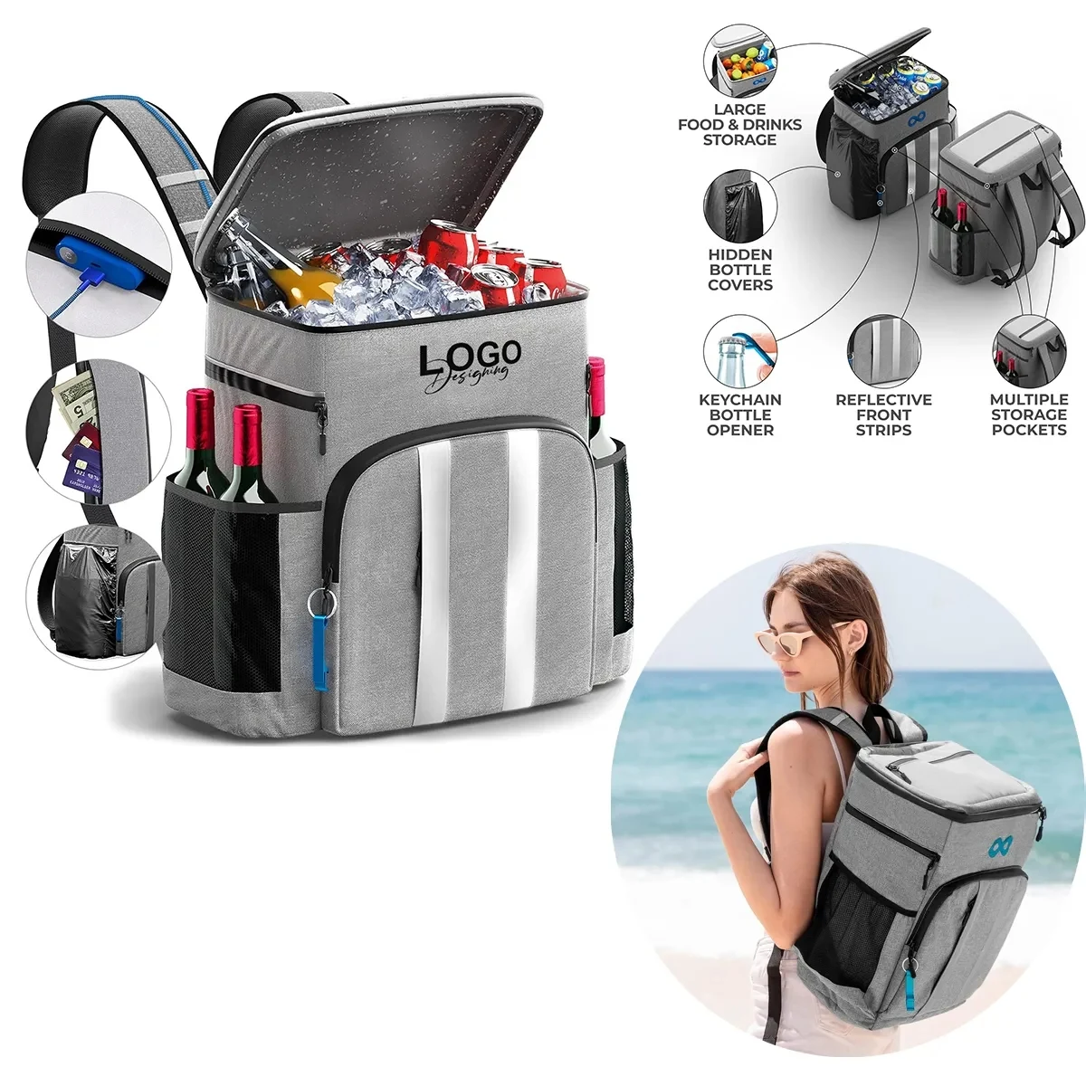 Insulated Leak Proof Cooler Picnic Backpack 1