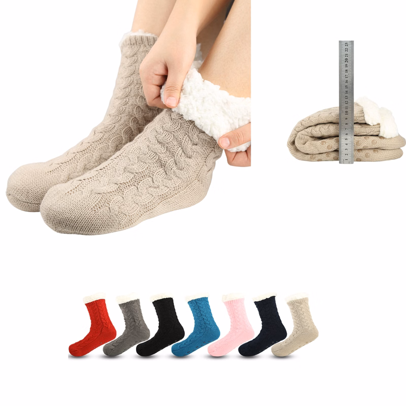 Comfortable Cable Knit Slipper Socks - Minimum 50 Pairs