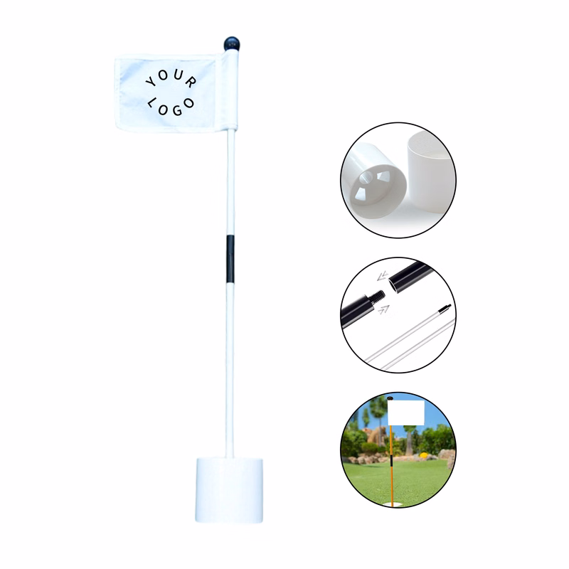 Nylon Golf Flag Stick Set With Plastic Hole Cup And Detachable Pole