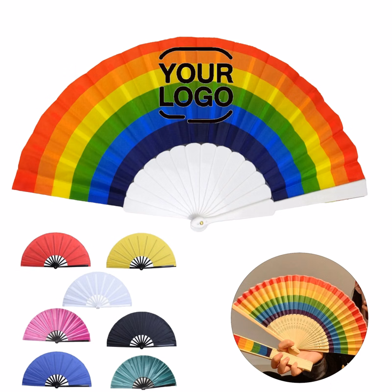 Rainbow Handheld Folding Fan