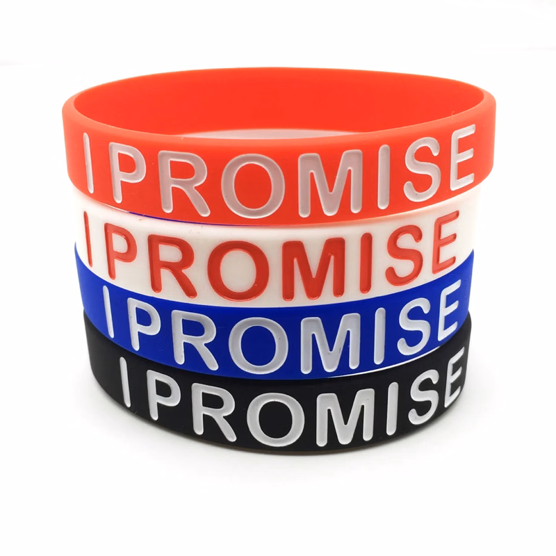 Silicone Debossed Filled Wristbands