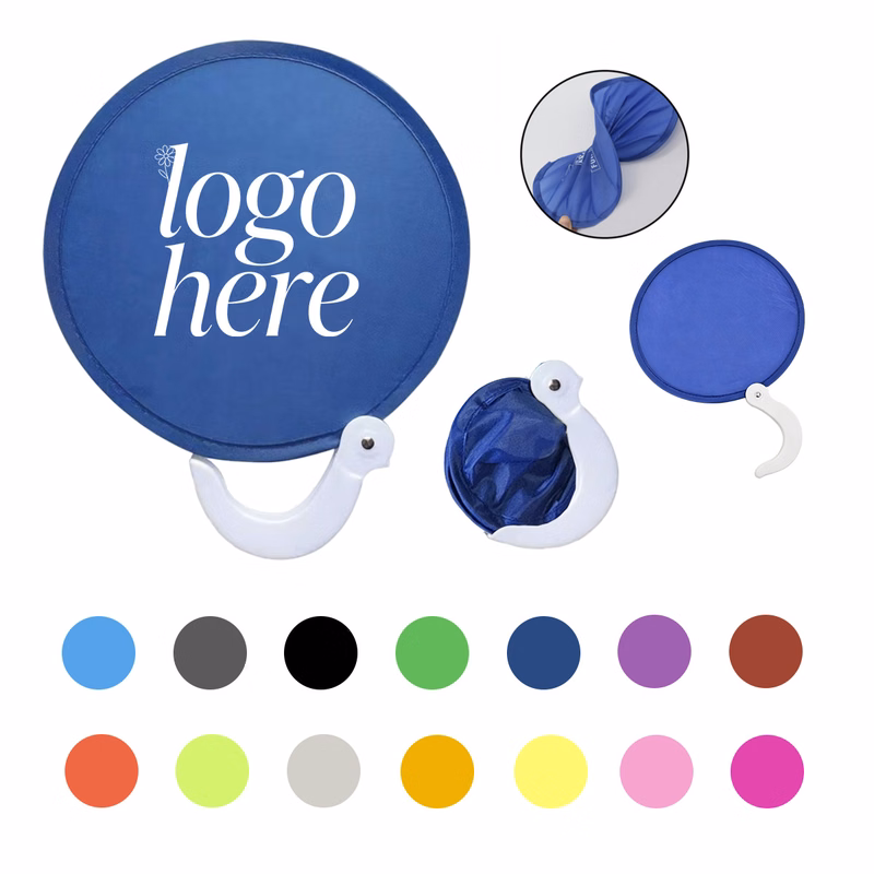 MOQ50 Foldable  Hand Fan With Plastic Handle