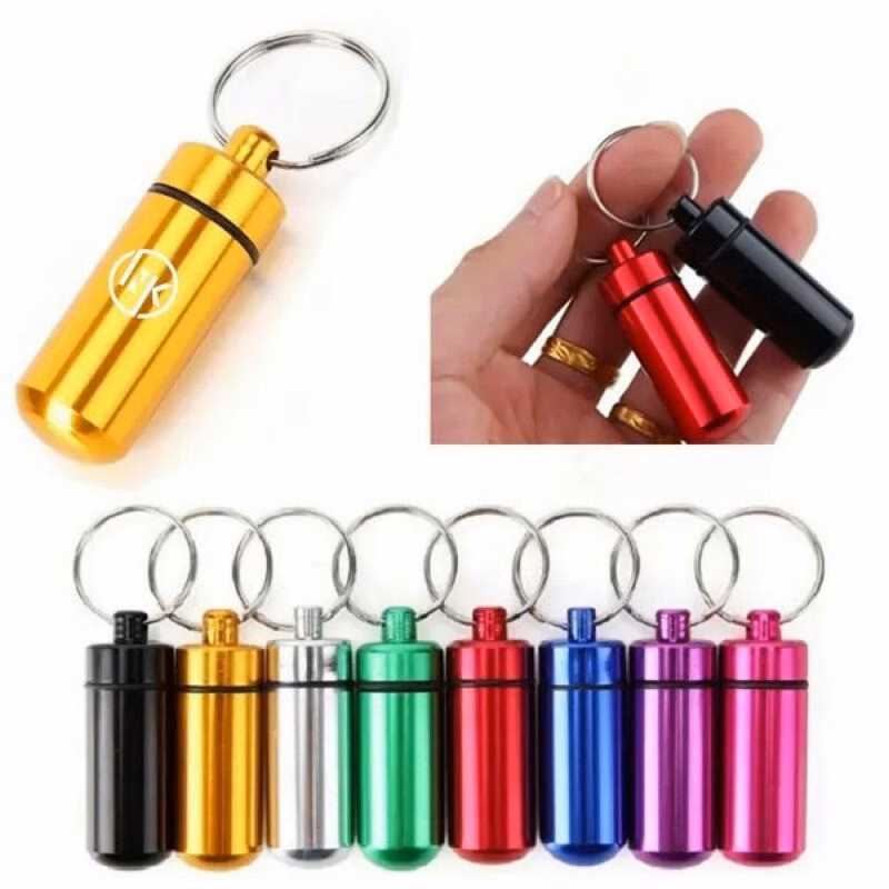 Aluminum Pill Box Keychains