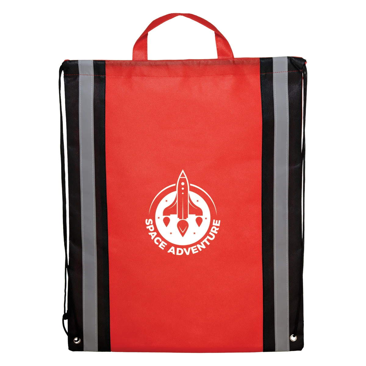 Non-woven Backpack with Reflective Stripes and Cinch Closure 1