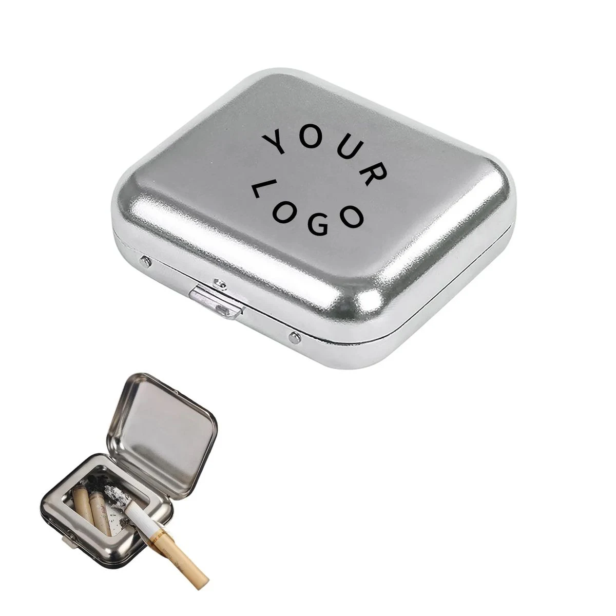 Metallic Travel Ashtray for Cigarette Ash Collection 1