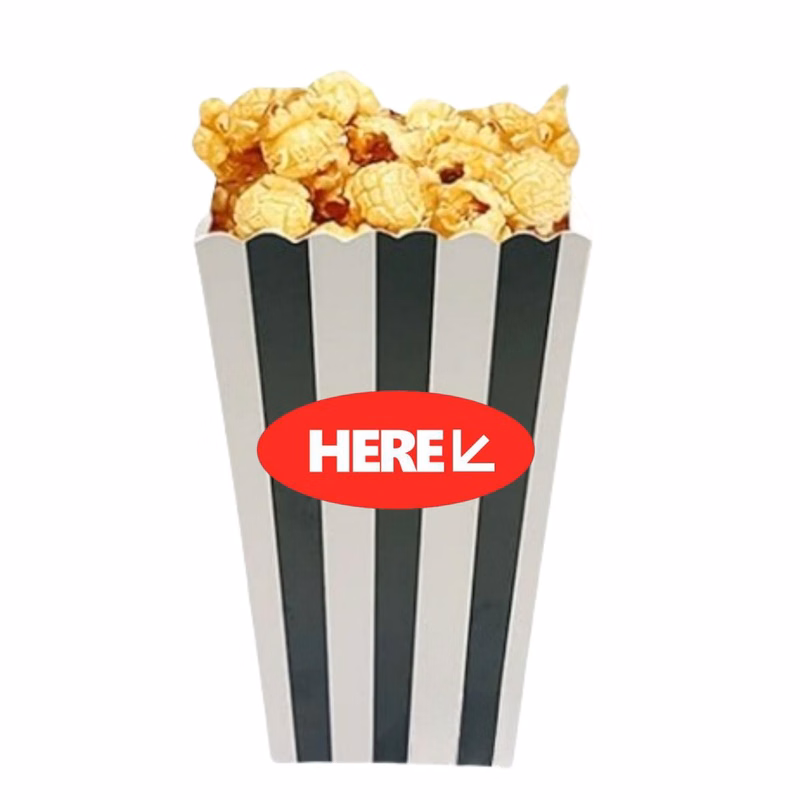 Full Color 5.80" x 2.30" Custom Popcorn Boxes MOQ30