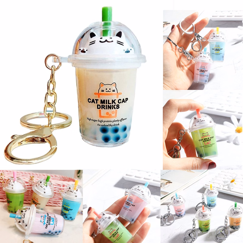 Milktea Designed Key Chain