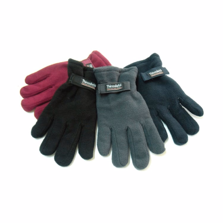 Mens' Winter Polar Fleece Gloves Assorted