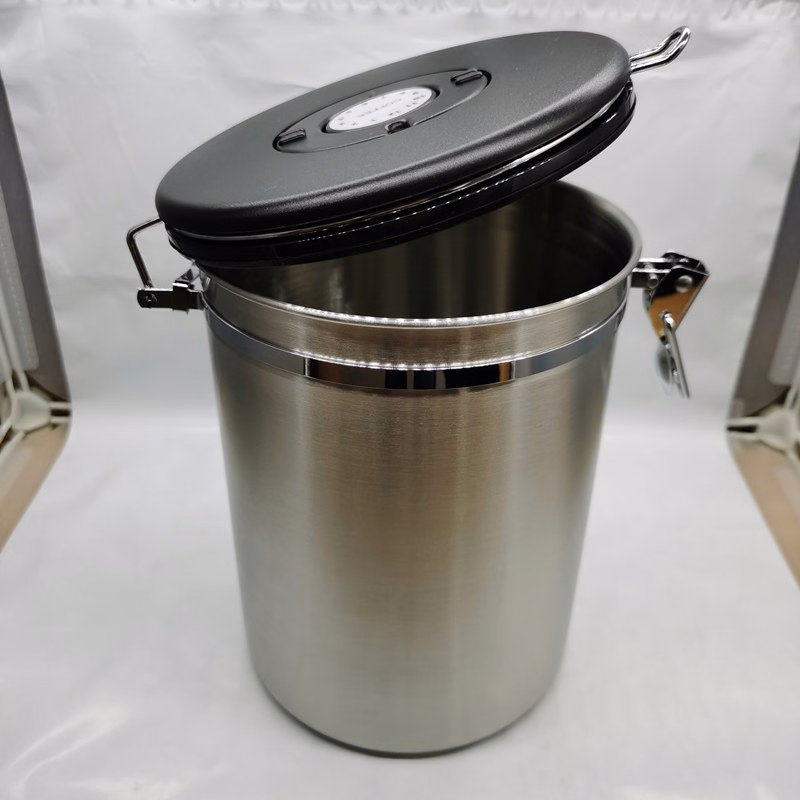 Large Exhaust Valve Sealed Coffee Been Canister