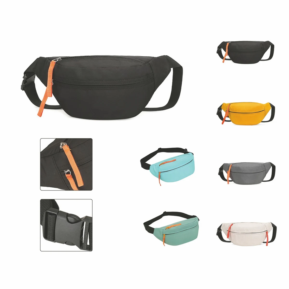 Nylon Solid Color Fanny Pack 1
