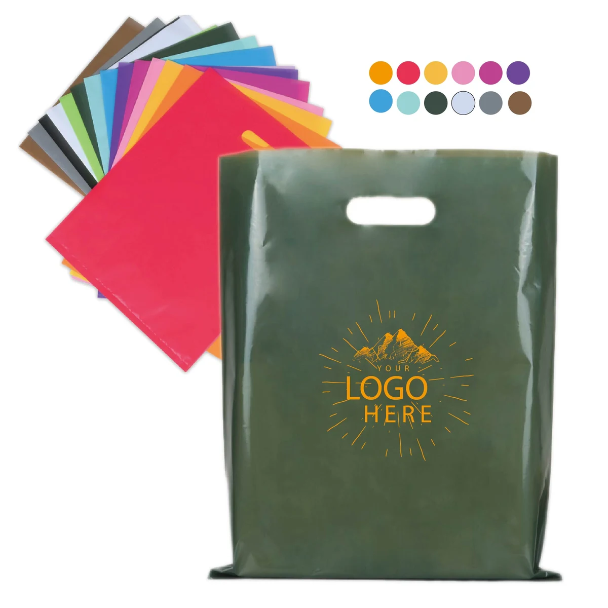 Customizable Die Cut Handle Plastic Bags 1