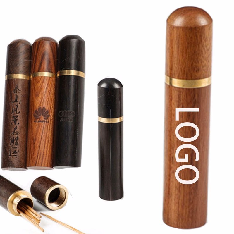 Portable Wood Toothpick Holder