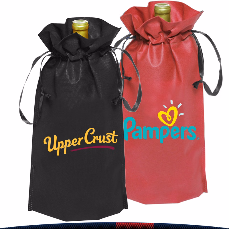 Oriver Wine Bottle Drawstring Bag