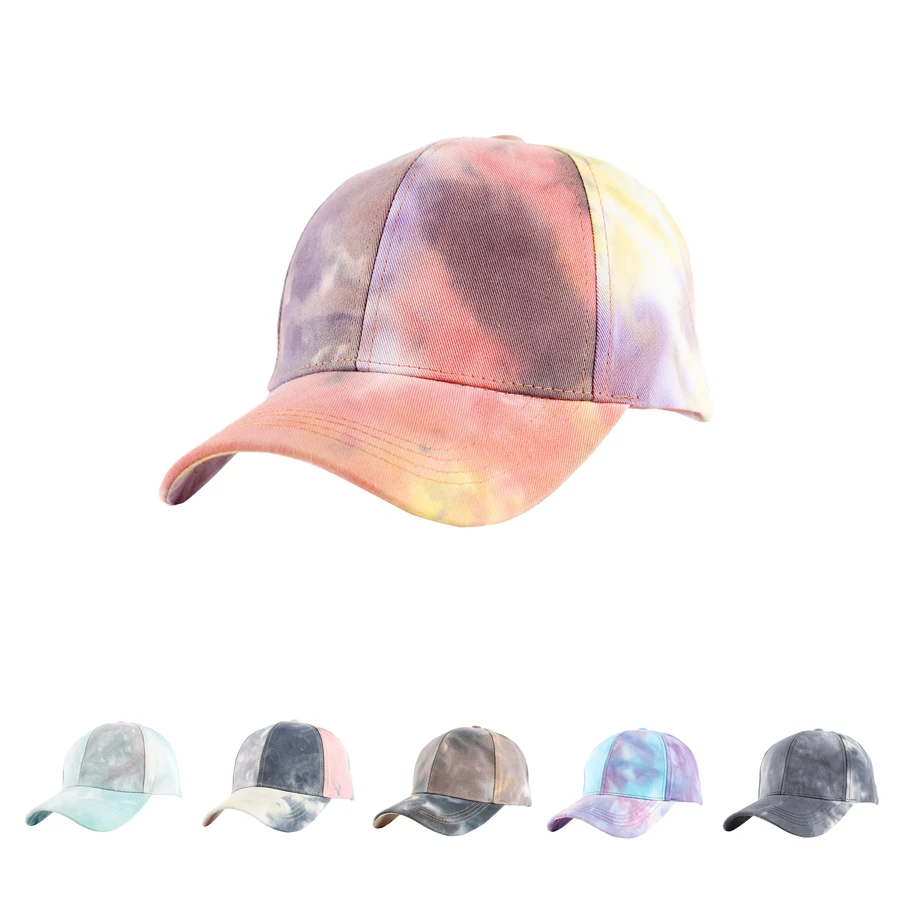 Stock Tie-Dye Cotton 6-Panel Baseball Cap 1