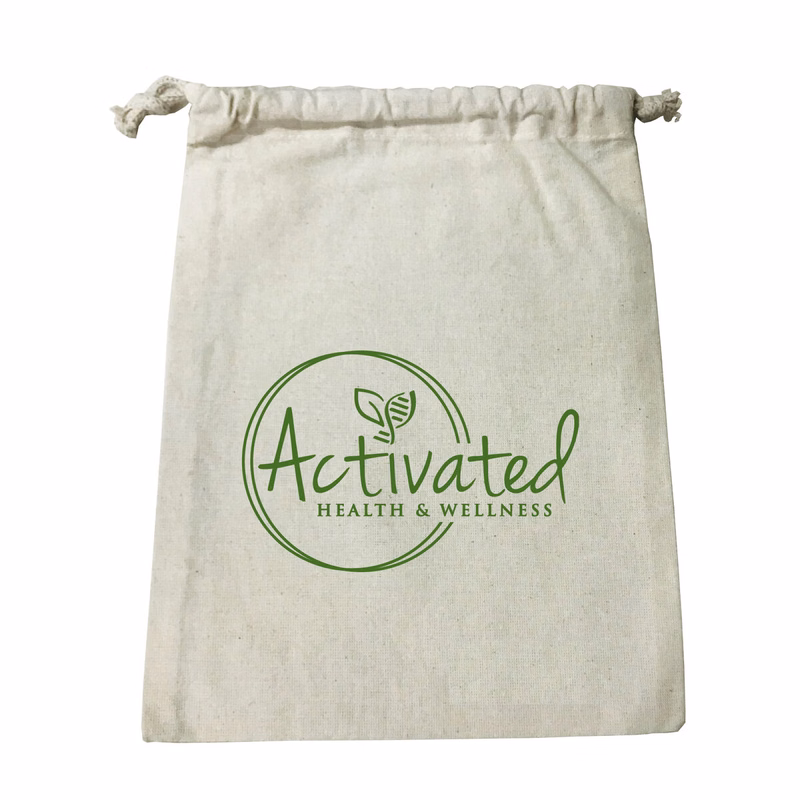 Cotton Canvas Drawstring Pouch (8" x 10")