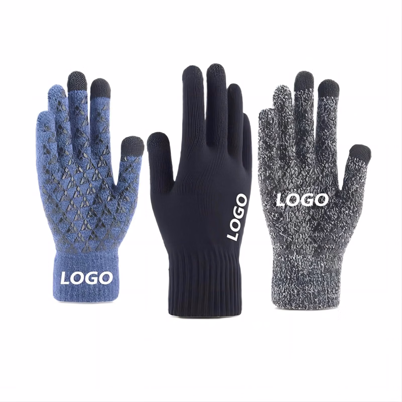 MOQ 50 Knitted Warm Touch Screen Gloves
