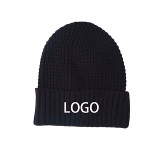 Winter Acrylic Cotton Ribbed Knit Hat