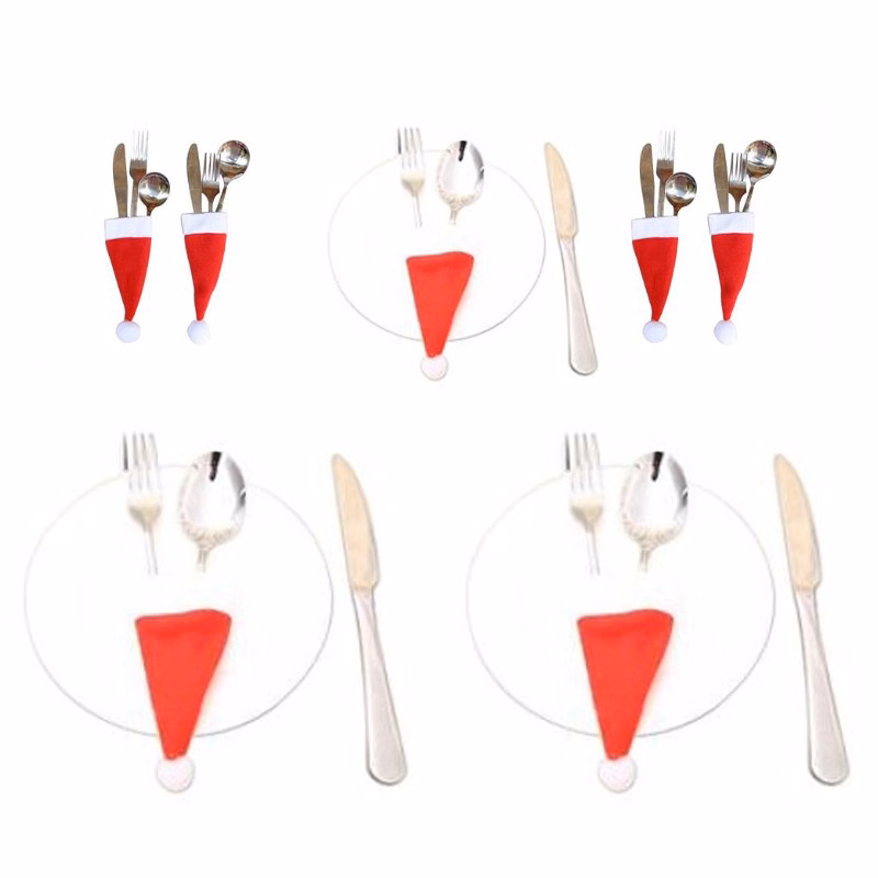 Christmas Hat Knives and Forks Cover