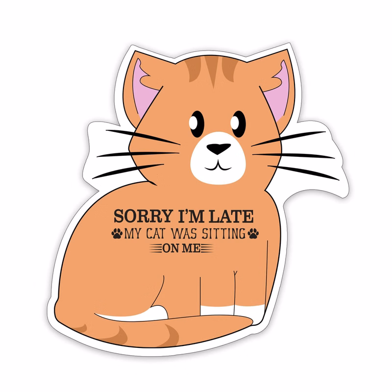 Cat Shaped NoteKeeper™ Magnet 35 Mil
