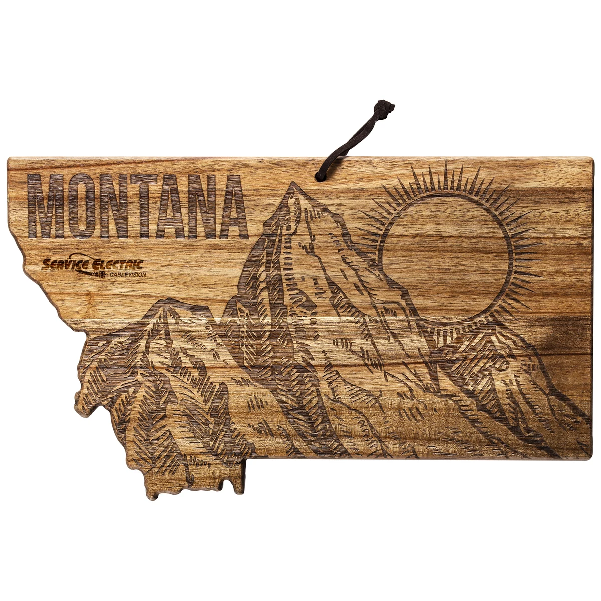 Rock & Branch® Origins Series Montana State Shaped Cutting and Serving Board 1