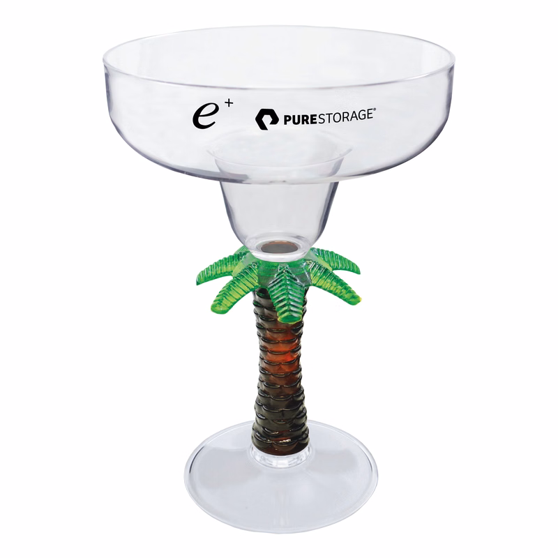 12oz Novelty Stem Plastic Margarita Glass