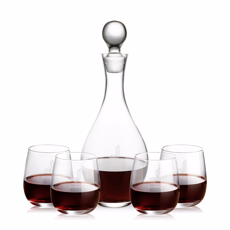 Briarwood Decanter & Crestview Stemless Wine Set