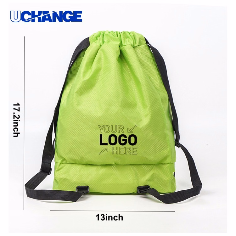 Dry Wet Separation Drawstring Backpack for Gym