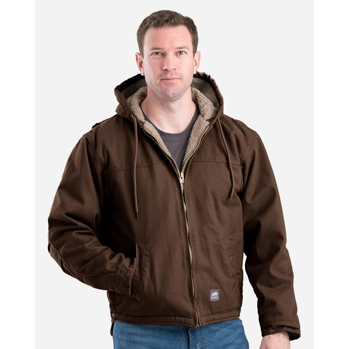 Men's Heartland Washed Duck Hooded Work Coat - HJ626 1