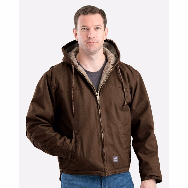 Men's Heartland Washed Duck Hooded Work Coat - HJ626