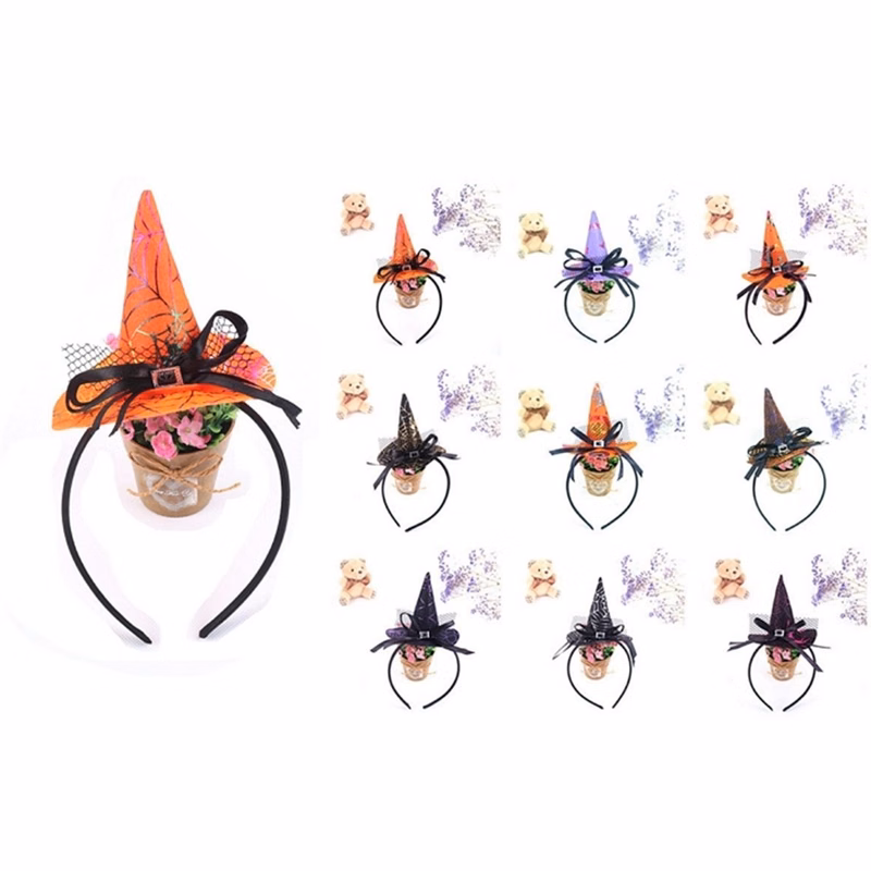 Halloween Witch Feather Hat Headband