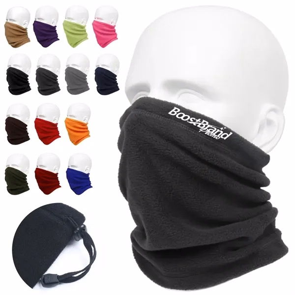 Custom Soft Fleece Neck Gaiter with Multiple Wear Options — Winter Warmth Essential