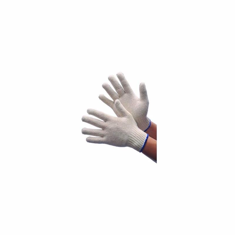 String Knit Gloves - White Medium