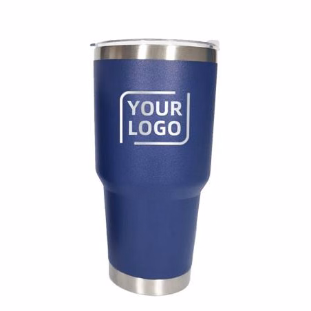 Drinkware: 30 OZ Tumbler (NAVY BLUE) with Lasered