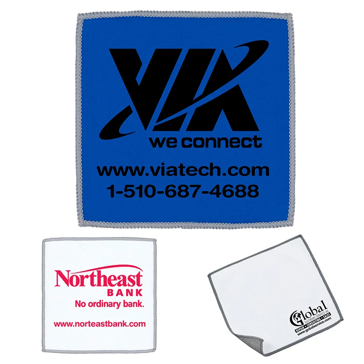 6" x 6""DoubleSide" 2-in-1 Spot Color Microfiber Cleaning Cloth & Towel 1