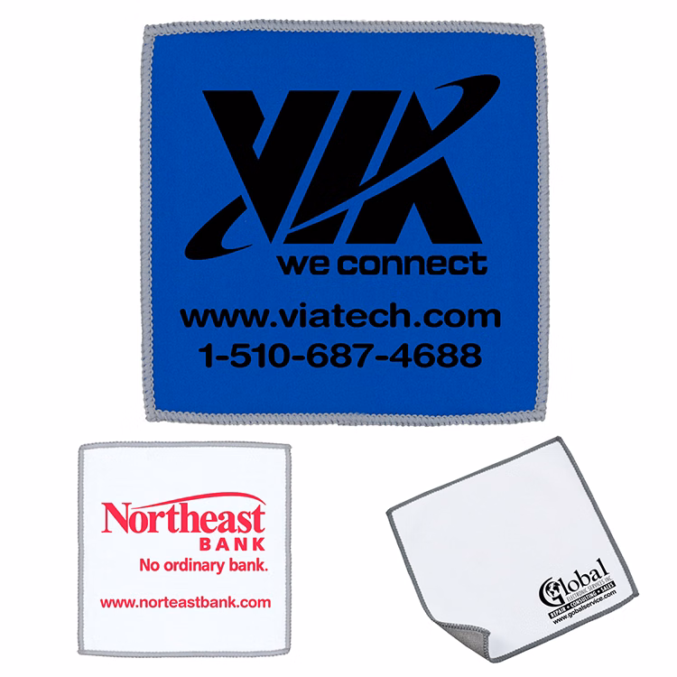 6" x 6""DoubleSide" 2-in-1 Spot Color Microfiber Cleaning Cloth & Towel