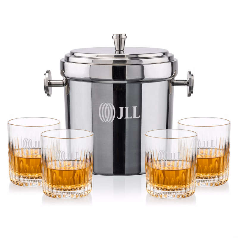Milano Ice Bucket & Carey On-the-Rocks Set