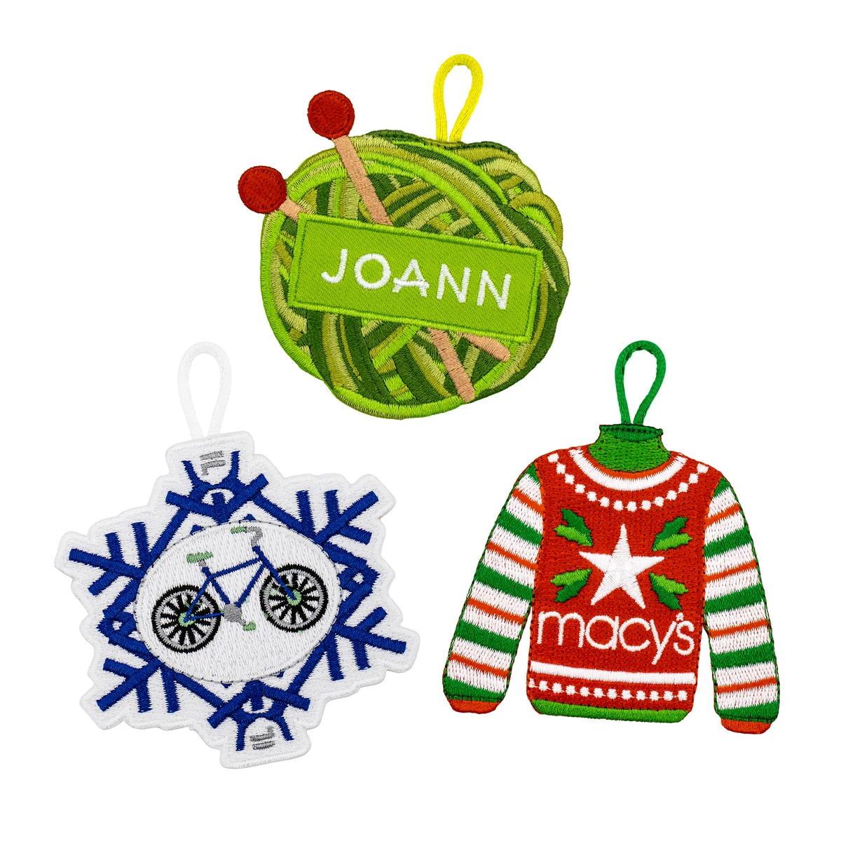 Custom Embroidered Ornaments 1