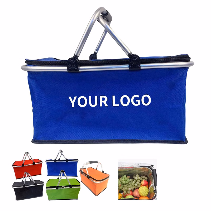 Insulated Basket for Camping and Grocery Use