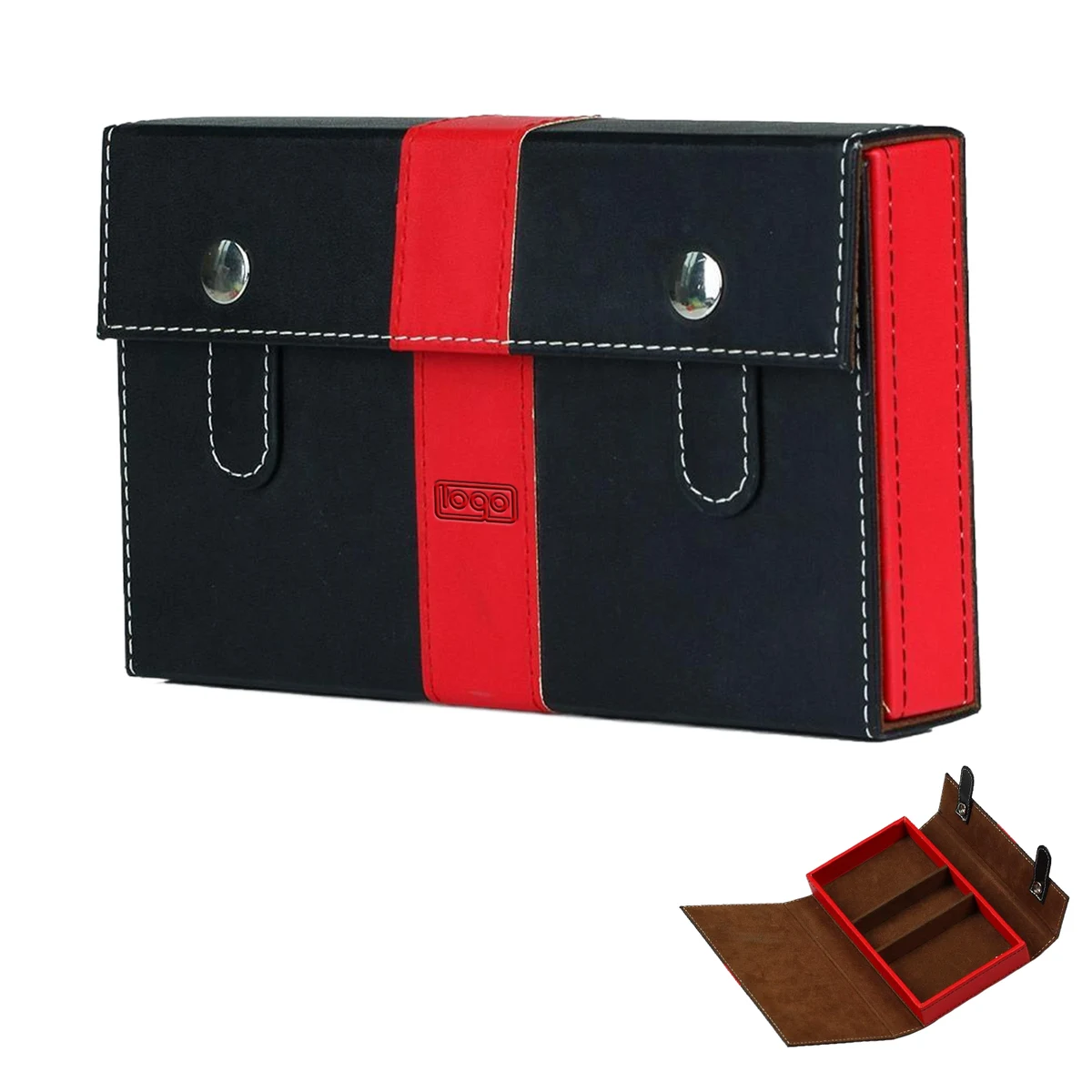 PU Leather Poker Dice Set Organizer Box 1