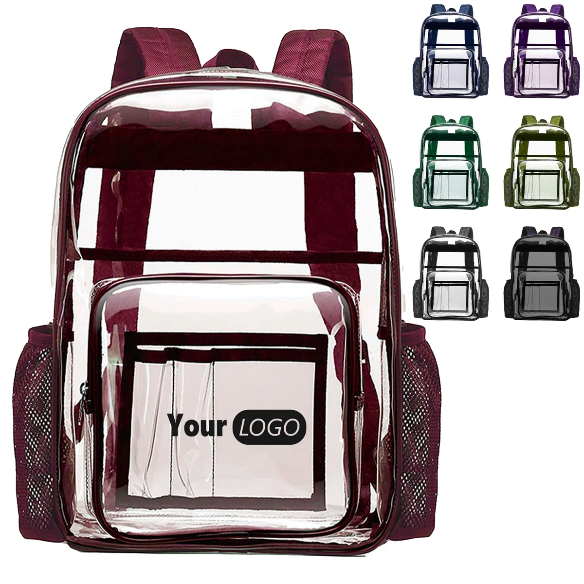 Pvc Customizable Clear Backpack 1