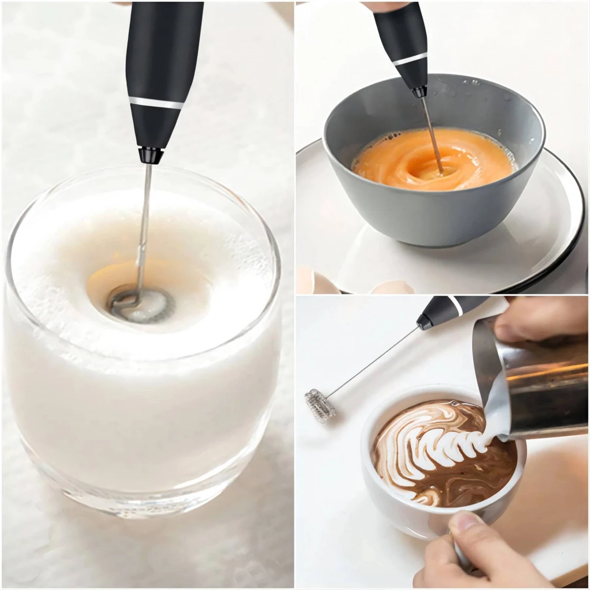 Rechargeable Milk Frother Electric Egg Beater 1