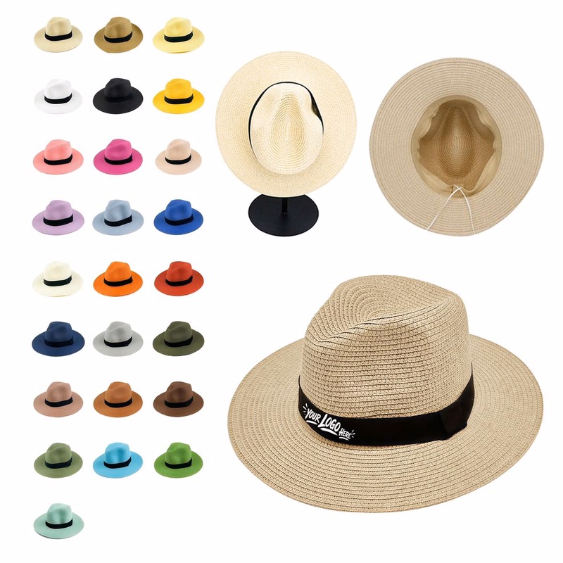 Packable Panama Straw Hat Wide Brim Breathable