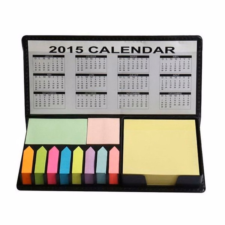 Sticky Note Leather Organizer with Calendar