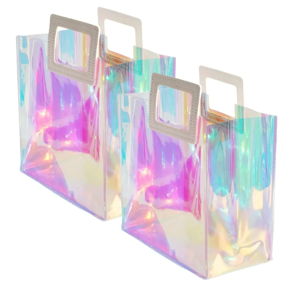 Stylish Holographic PVC Tote Bag for Trendy Fashionistas 1