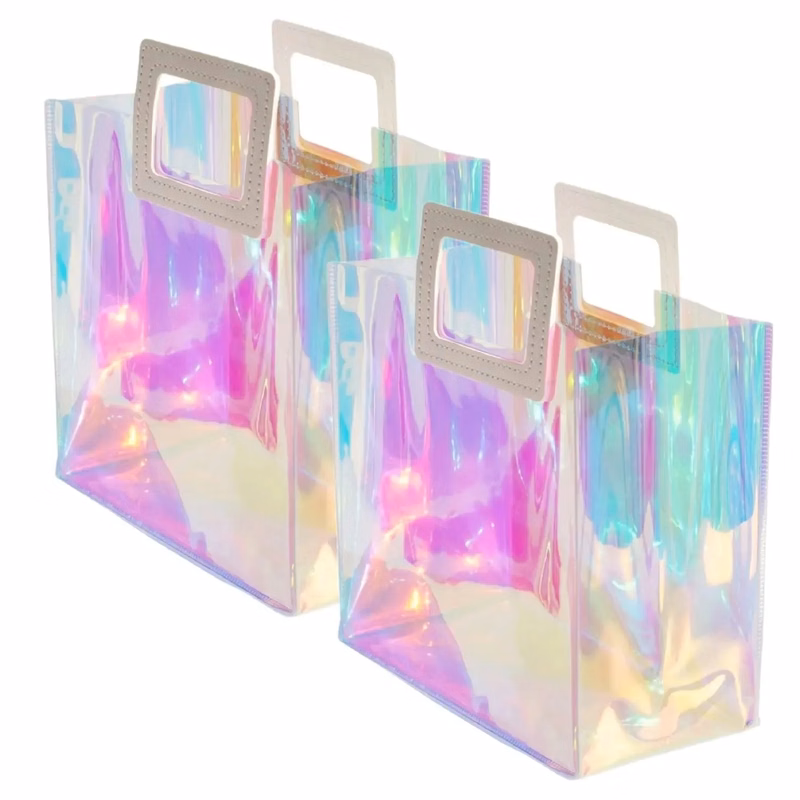Stylish Holographic PVC Tote Bag for Trendy Fashionistas