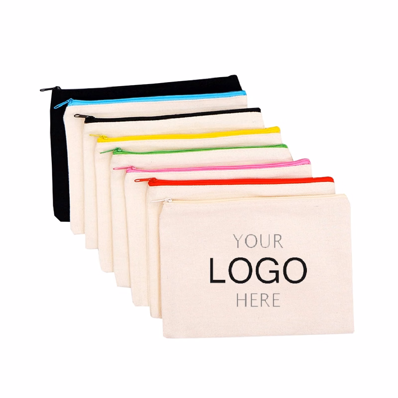 Zipper canvas makeup stationery bag
