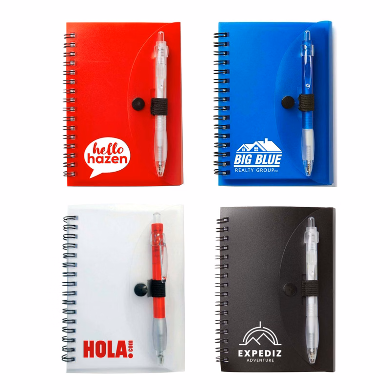 Eco Spiral Notebook with Cardinal Pen