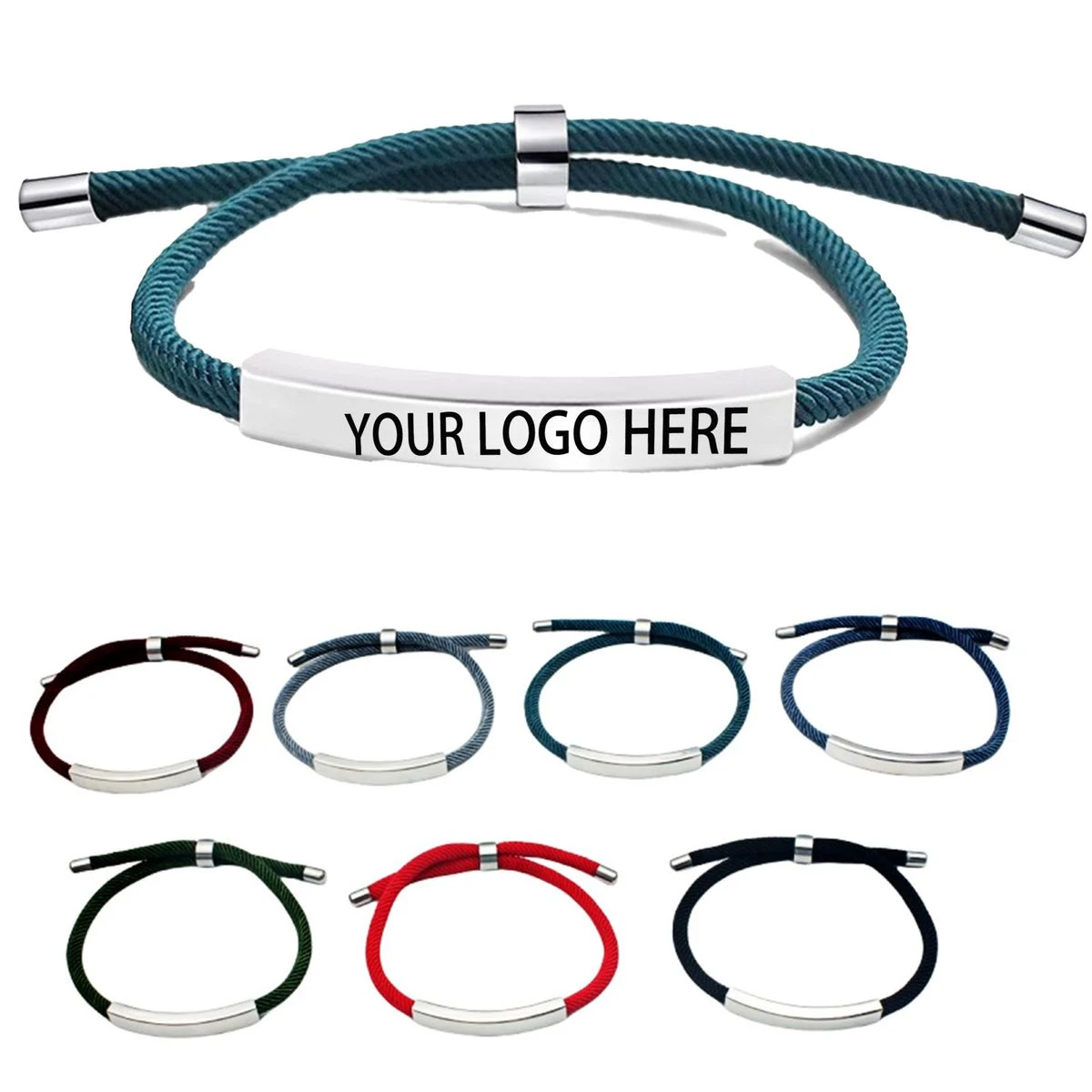 Engravable Titanium Steel Bar Custom Wristband 1