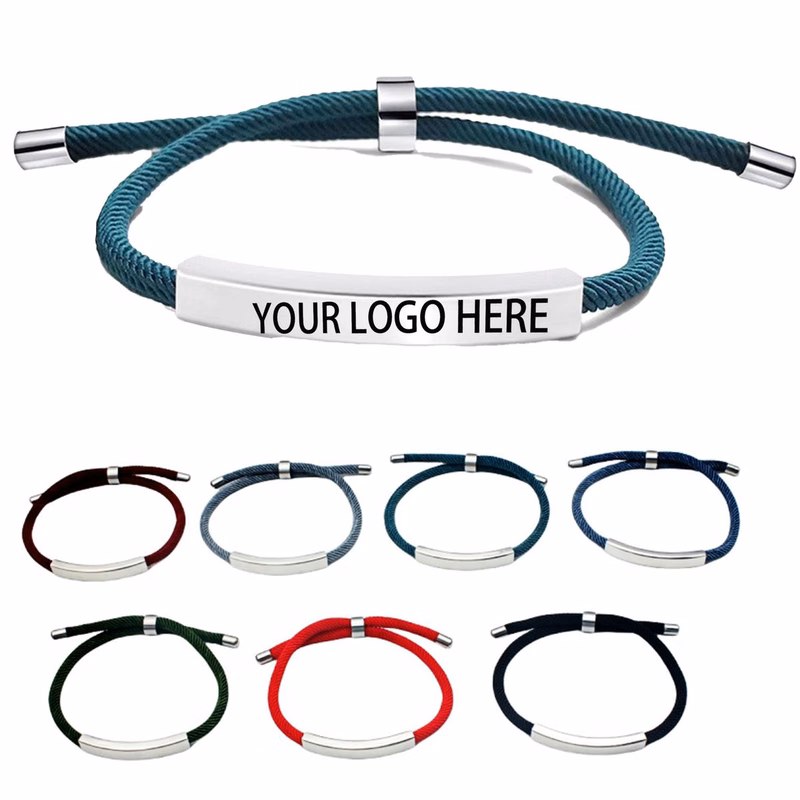 Engravable Titanium Steel Bar Custom Wristband